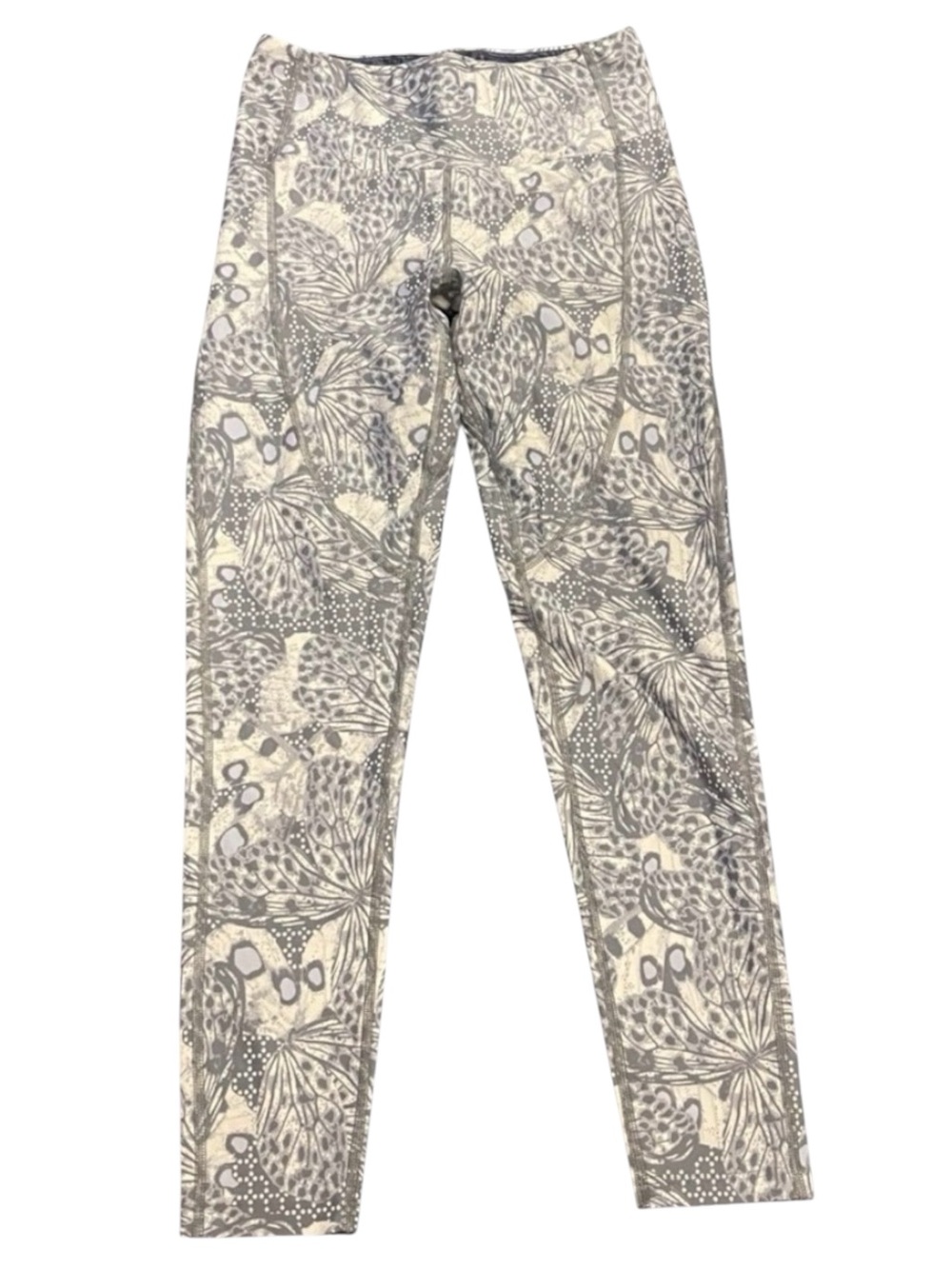New Maaji Grey/White Butterfly Print 7/8 Length Leggings (S)